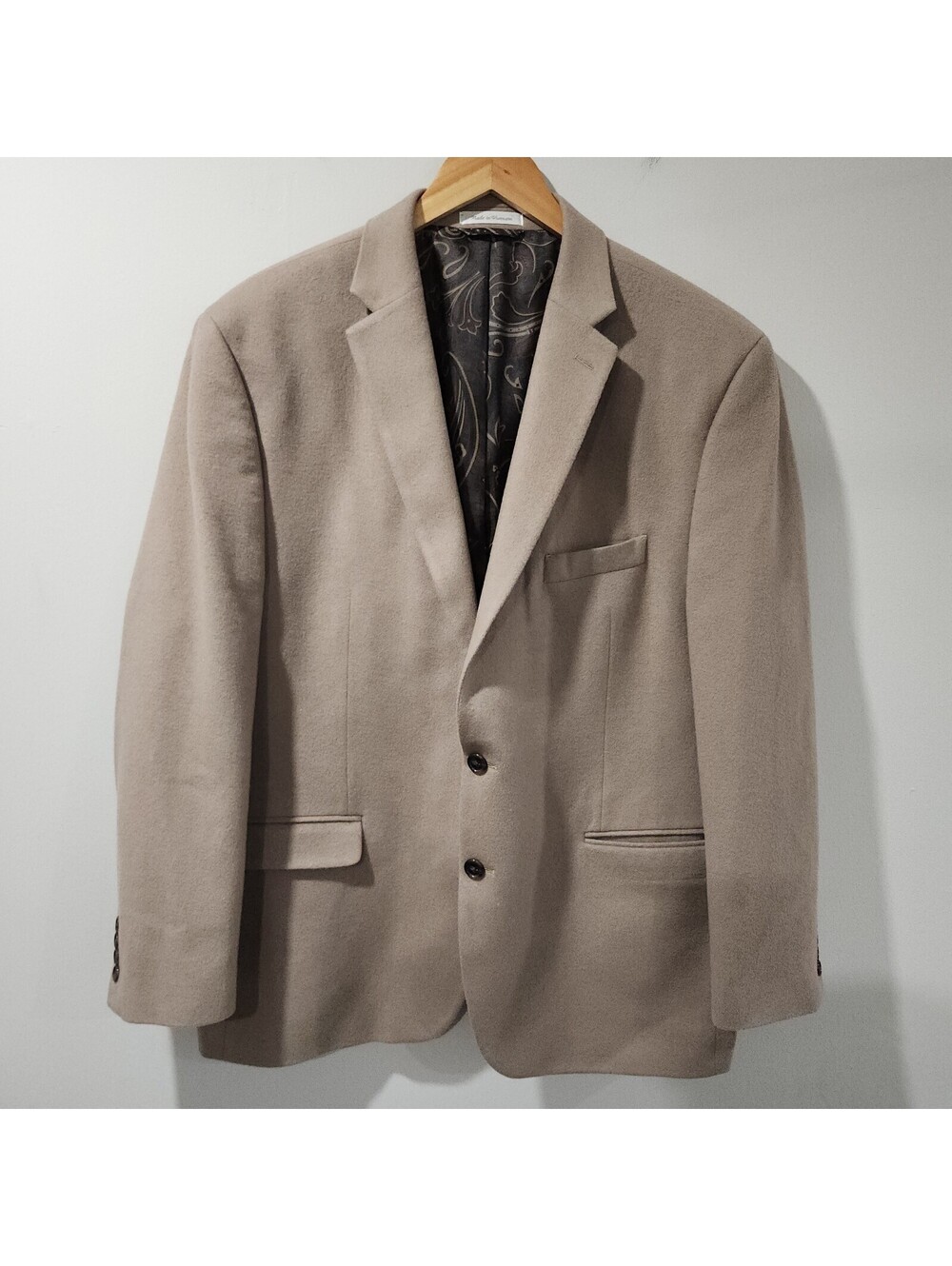 Lauren Ralph Lauren Mens 48R Wool Silk Cashmere Blazer Sport Coat Paisley Lined